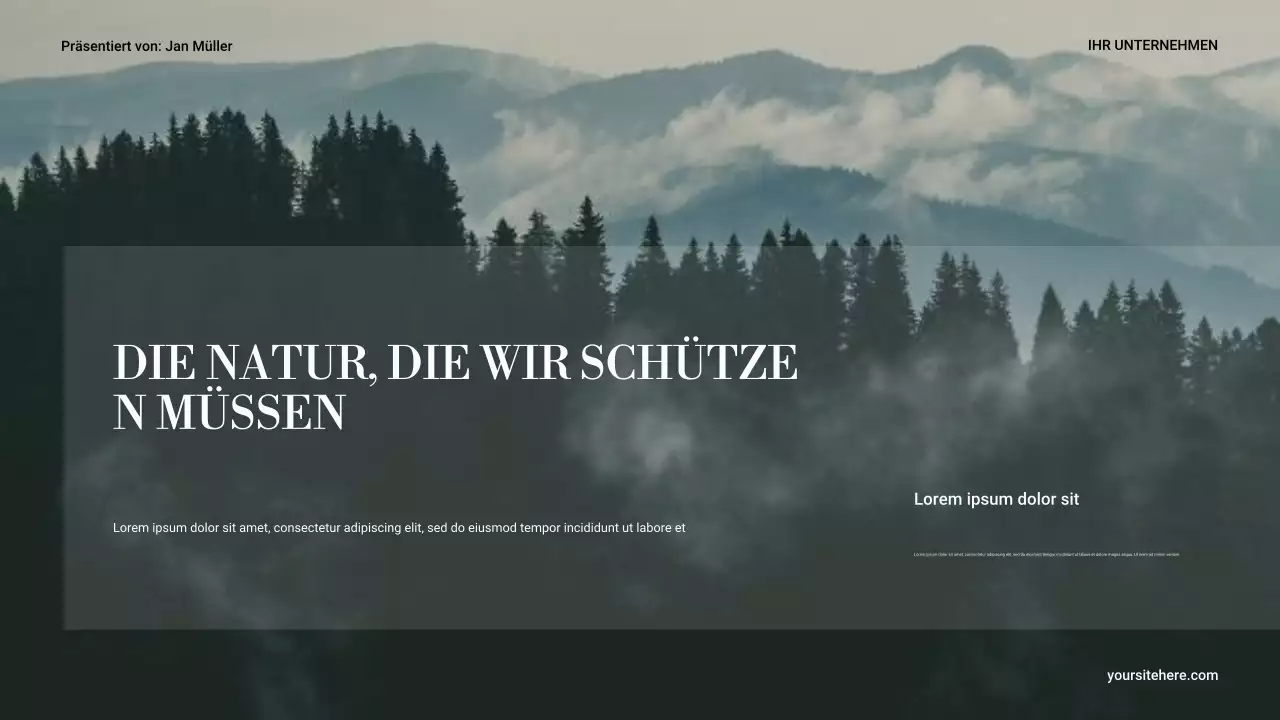 Grüne Minimale Natur Präsentation