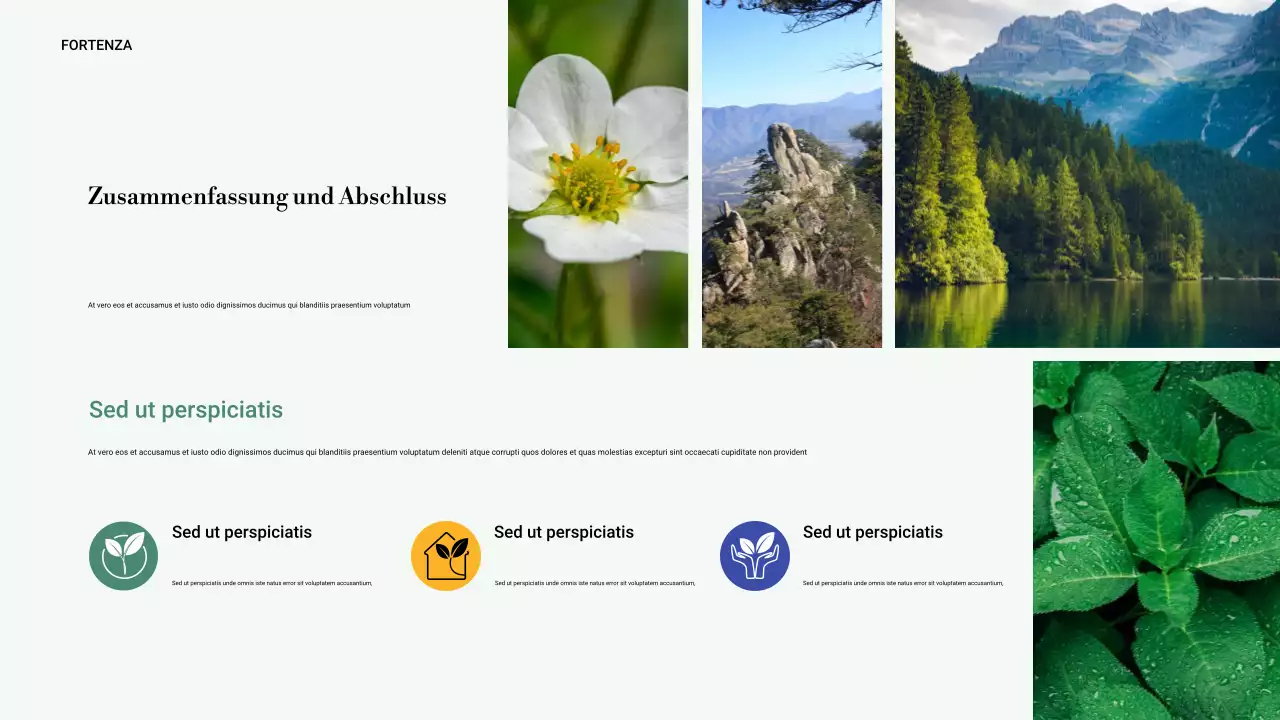 Grüne Minimale Natur Präsentation