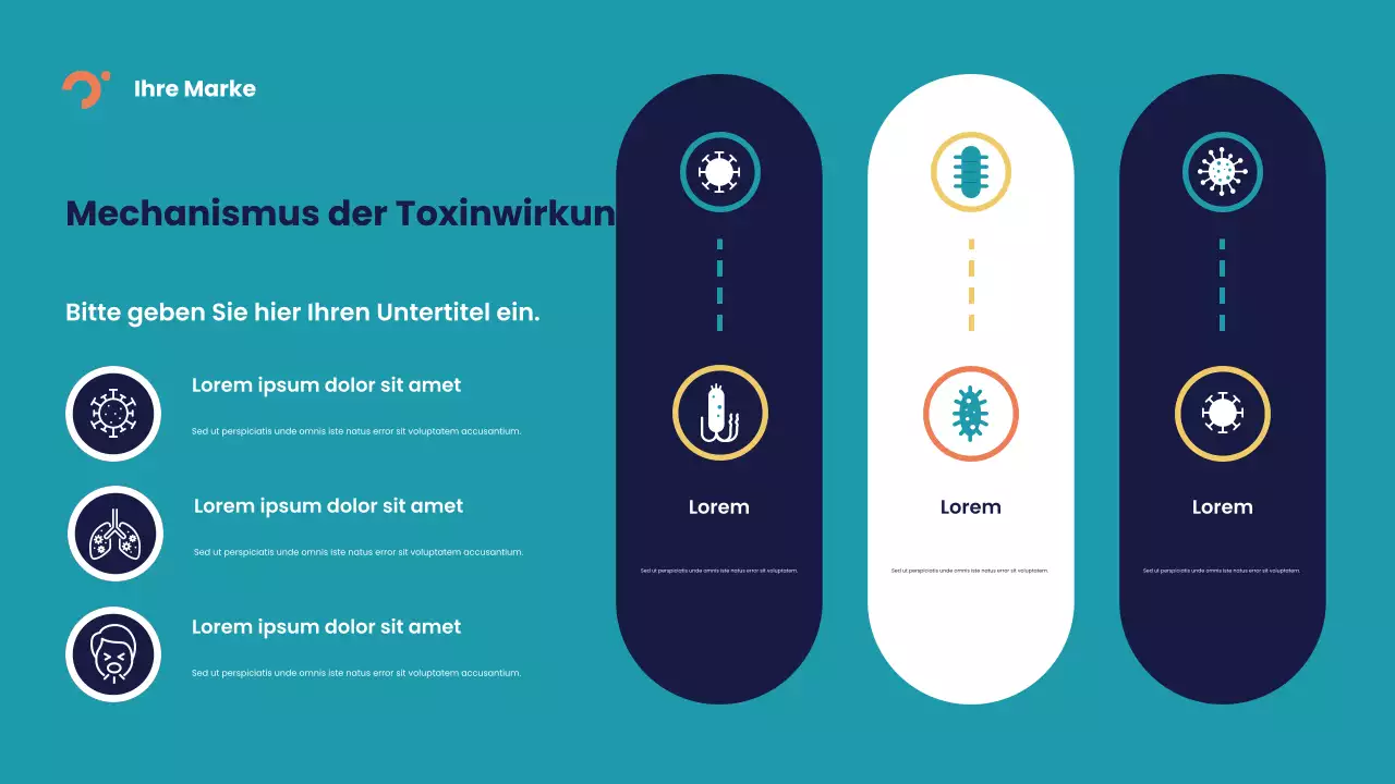 Blaue abstrakte Krankheit Präsentation