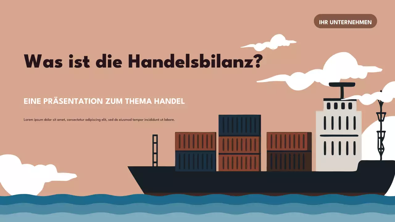 Braune Retro-Handelspräsentation