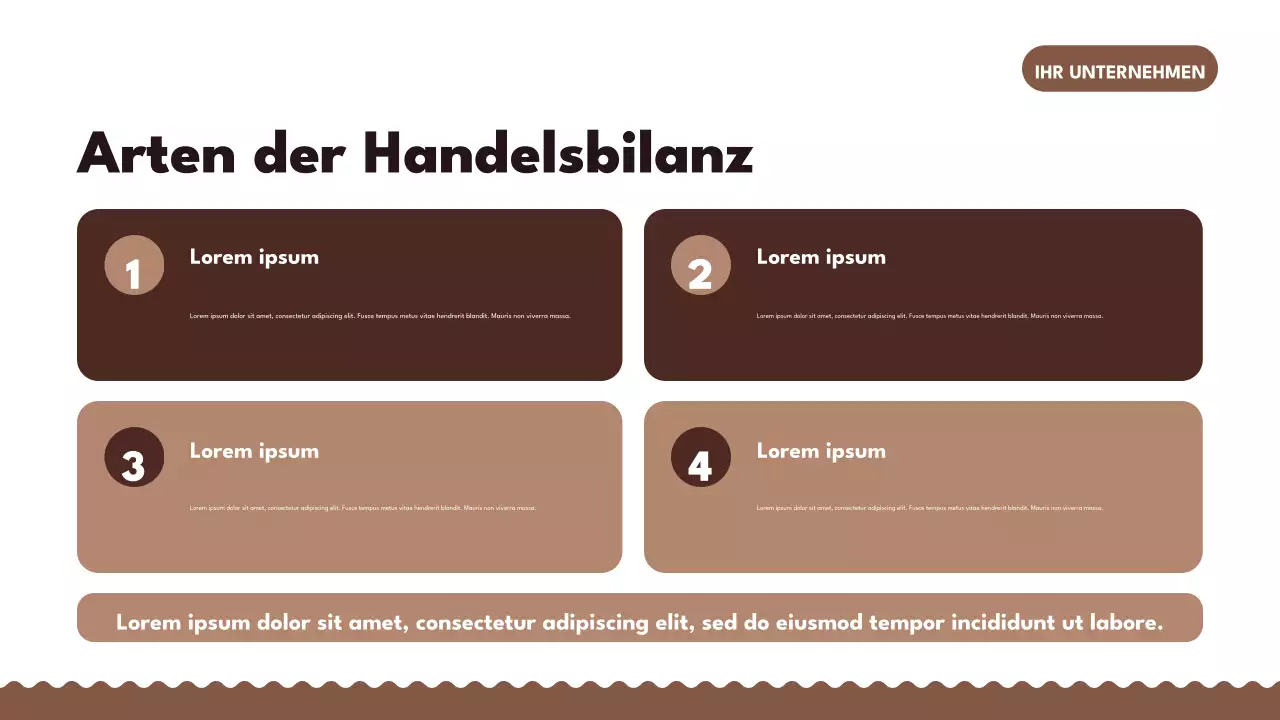 Braune Retro-Handelspräsentation