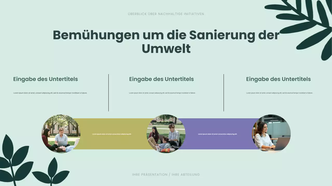 Grüne, moderne Nachhaltigkeitspräsentation