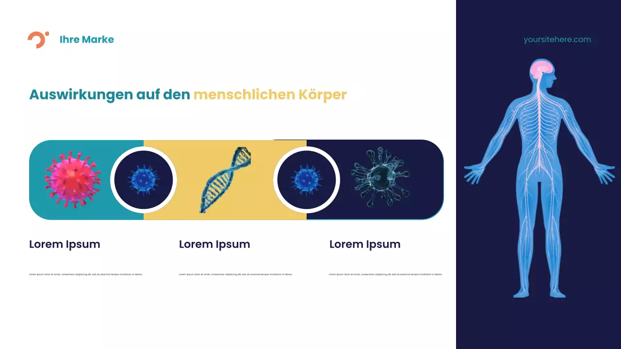 Blaue abstrakte Krankheit Präsentation