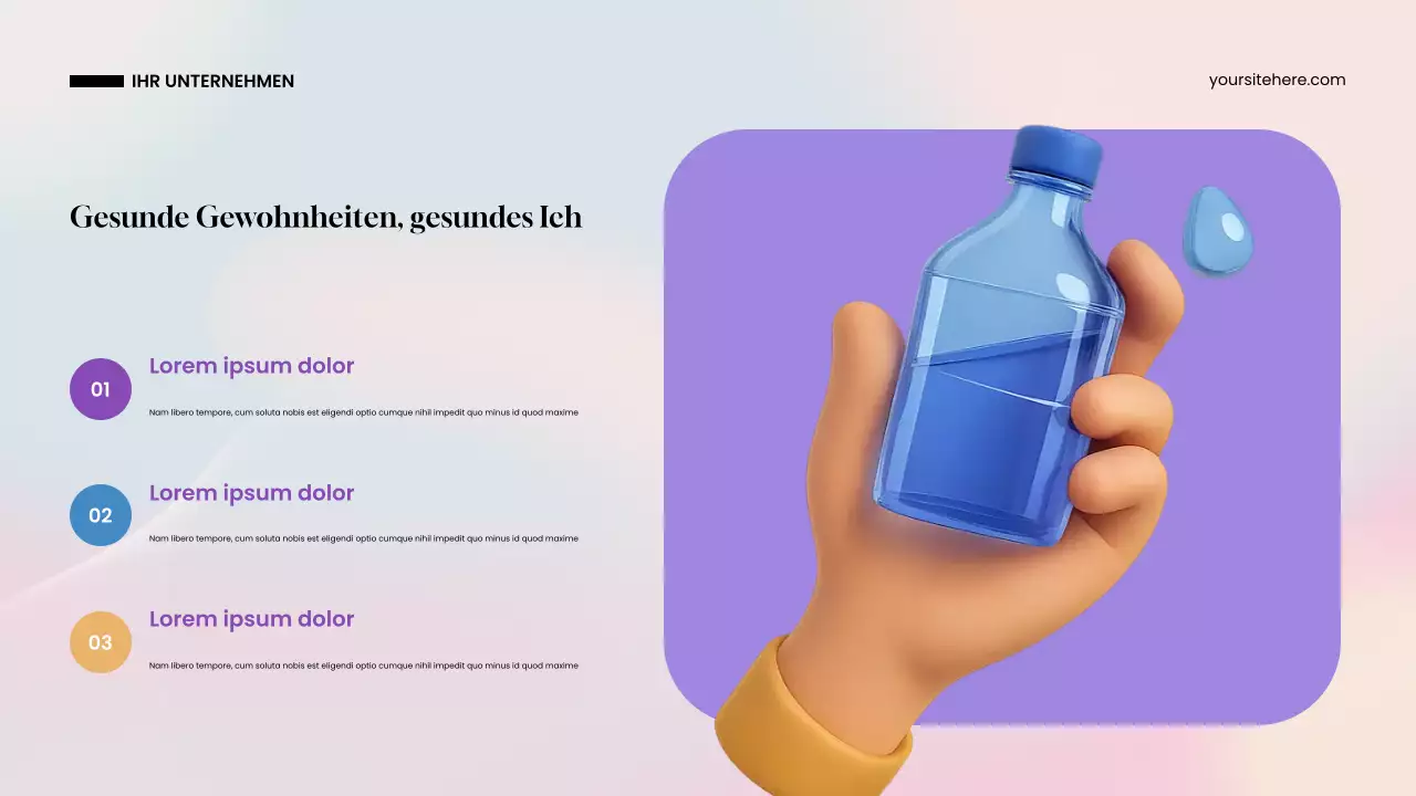 Blaues modernes Wasser Präsentation