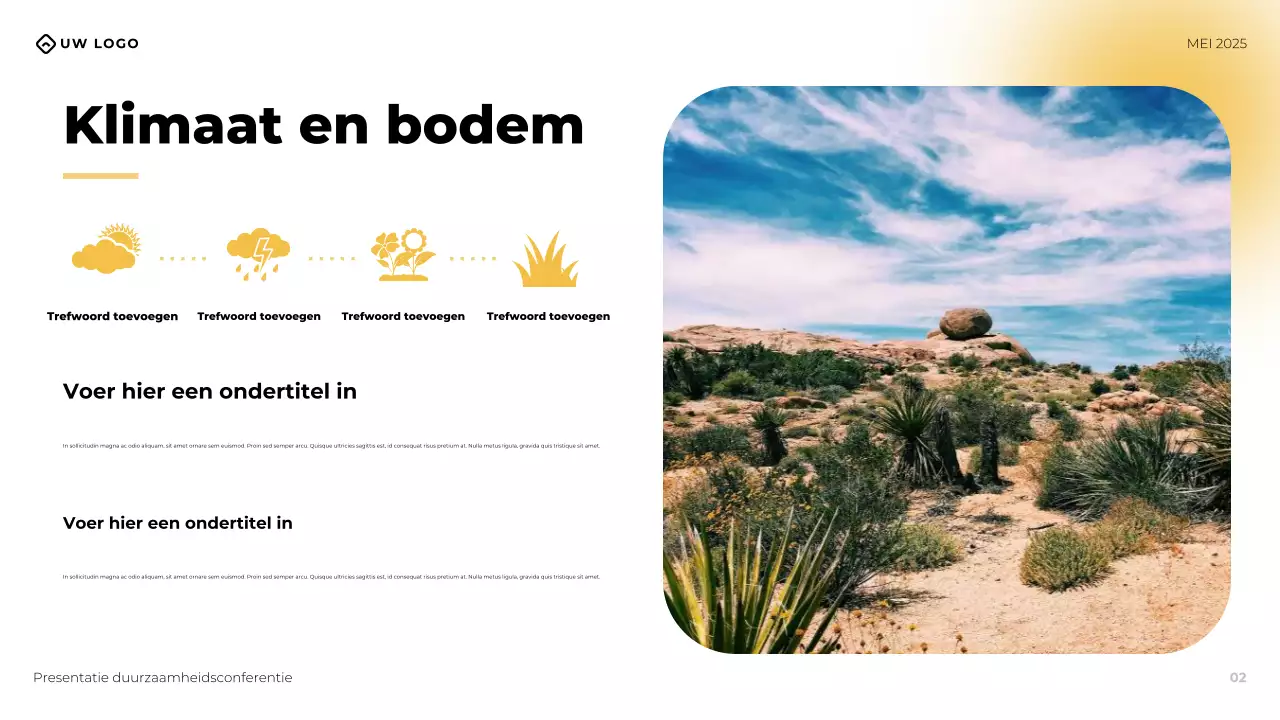 Gele moderne zakelijke conferentiepresentatie