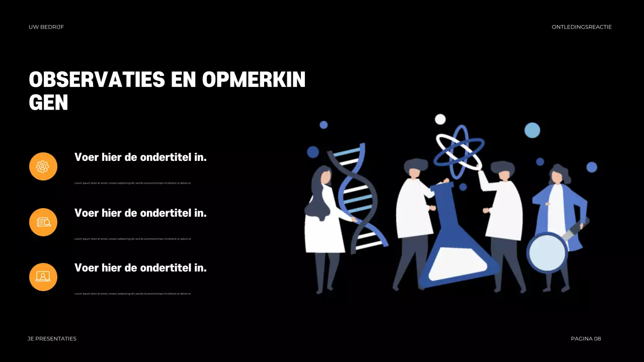 Zwarte moderne chemie presentatie