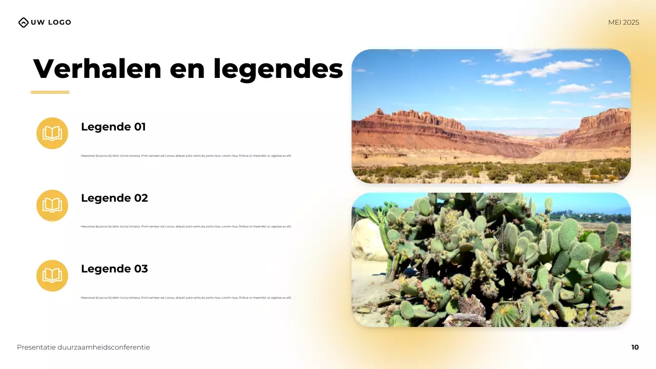 Gele moderne zakelijke conferentiepresentatie