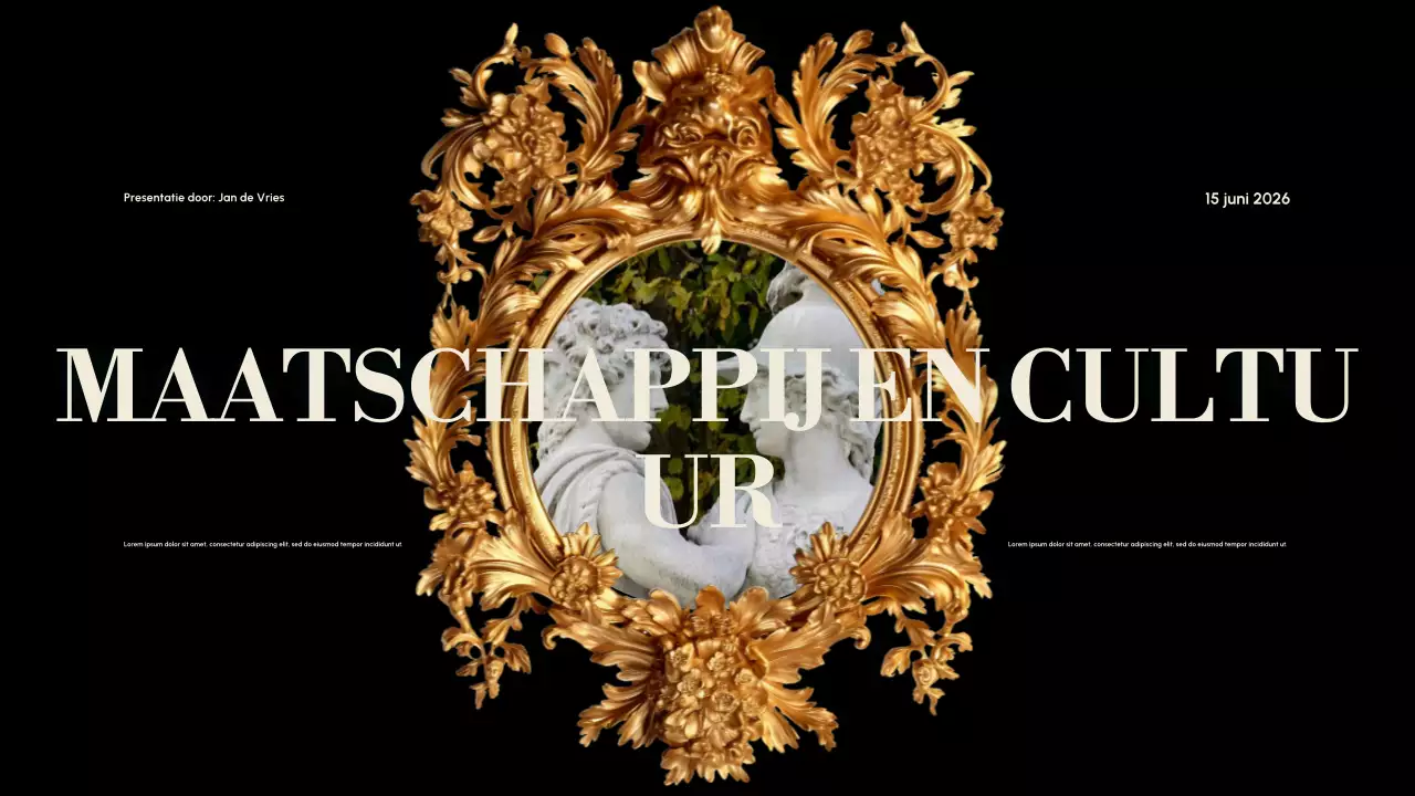 Gouden Elegante Cultuurpresentatie