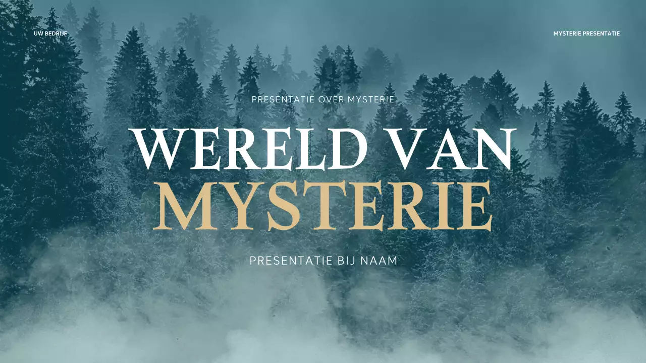 Teal Mysterieuze Presentatie