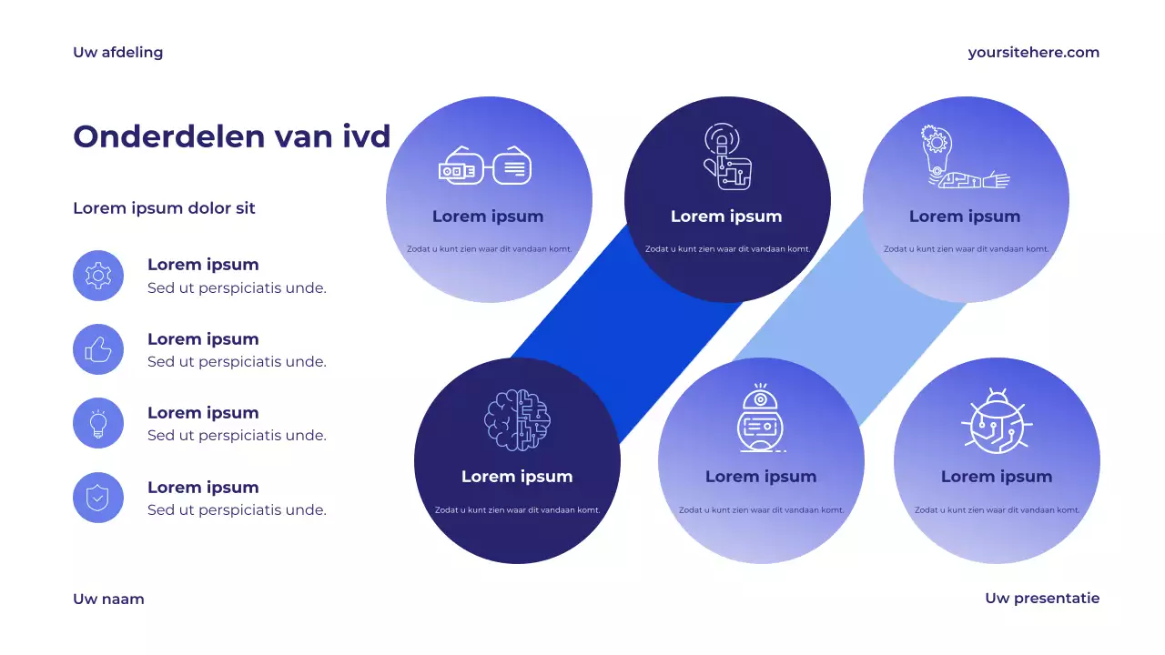 Presentatie van blauwe moderne technologie