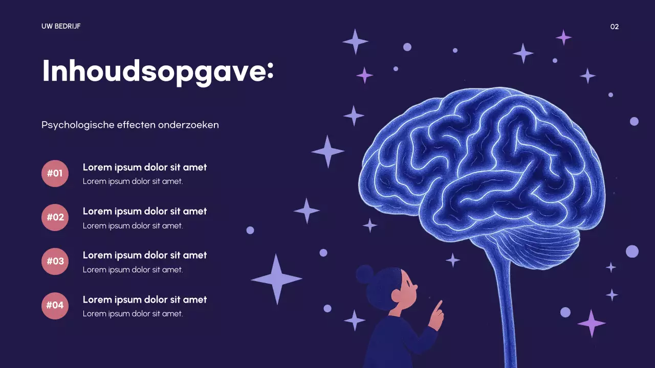 Roze moderne psychologie presentatie