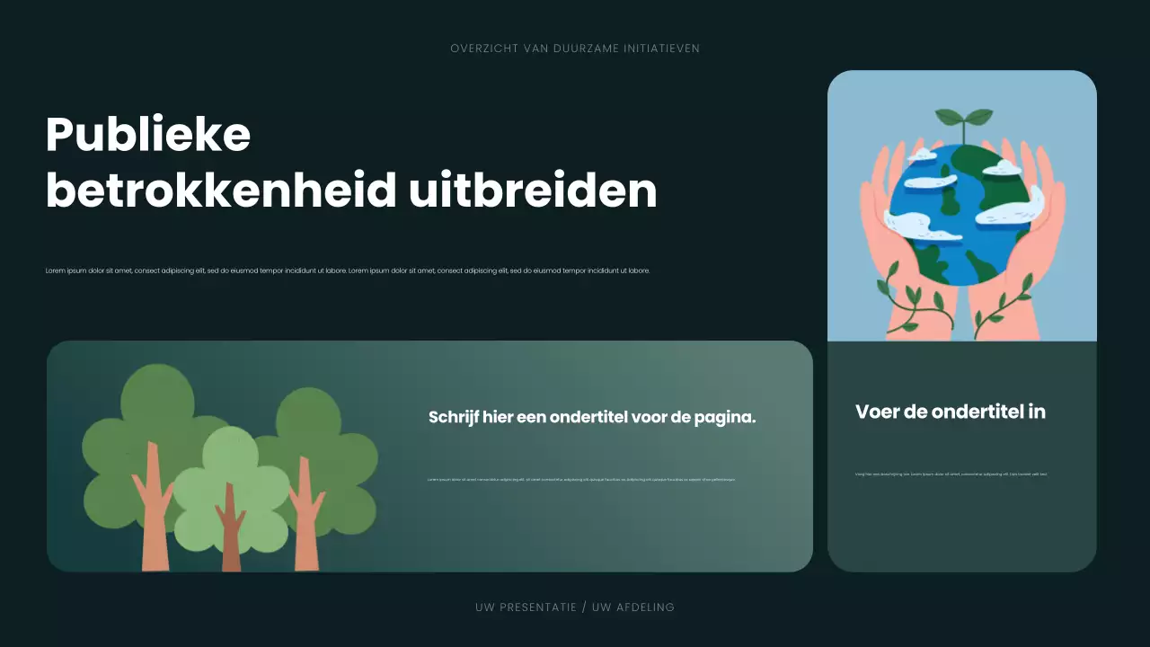 Presentatie Groene Moderne Duurzaamheid