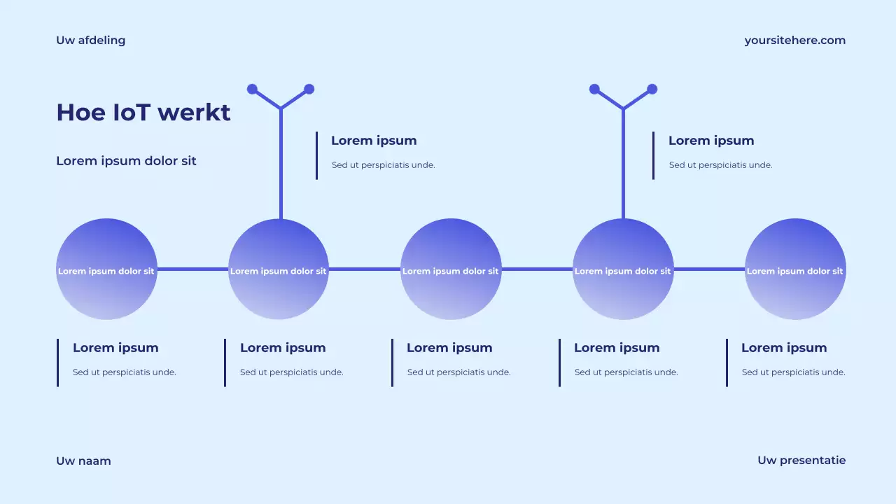 Presentatie van blauwe moderne technologie
