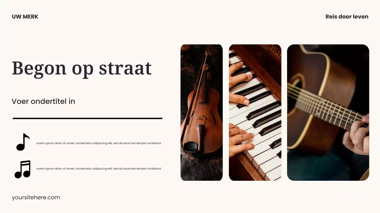 Presentatie van moderne muziek in zwart en blauw