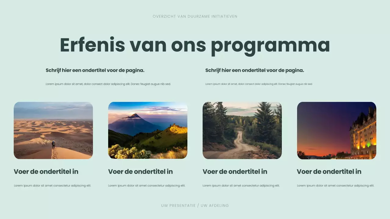 Presentatie Groene Moderne Duurzaamheid