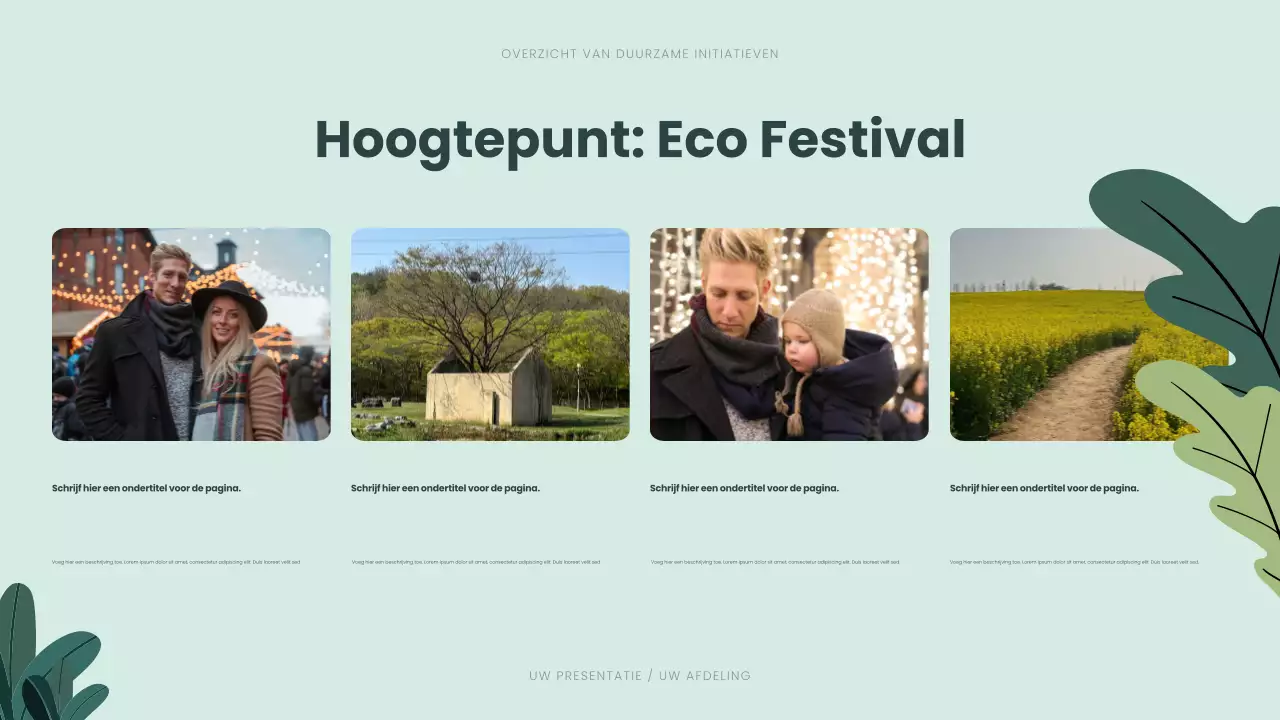 Presentatie Groene Moderne Duurzaamheid