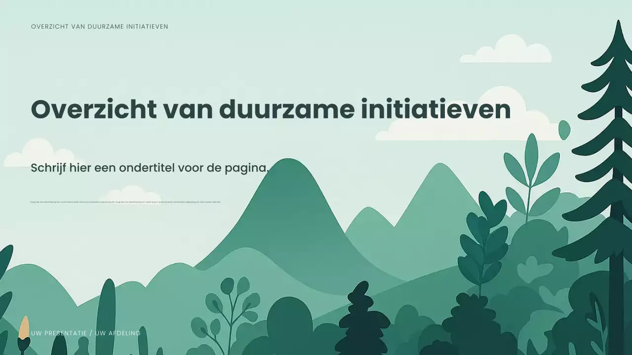 Presentatie Groene Moderne Duurzaamheid