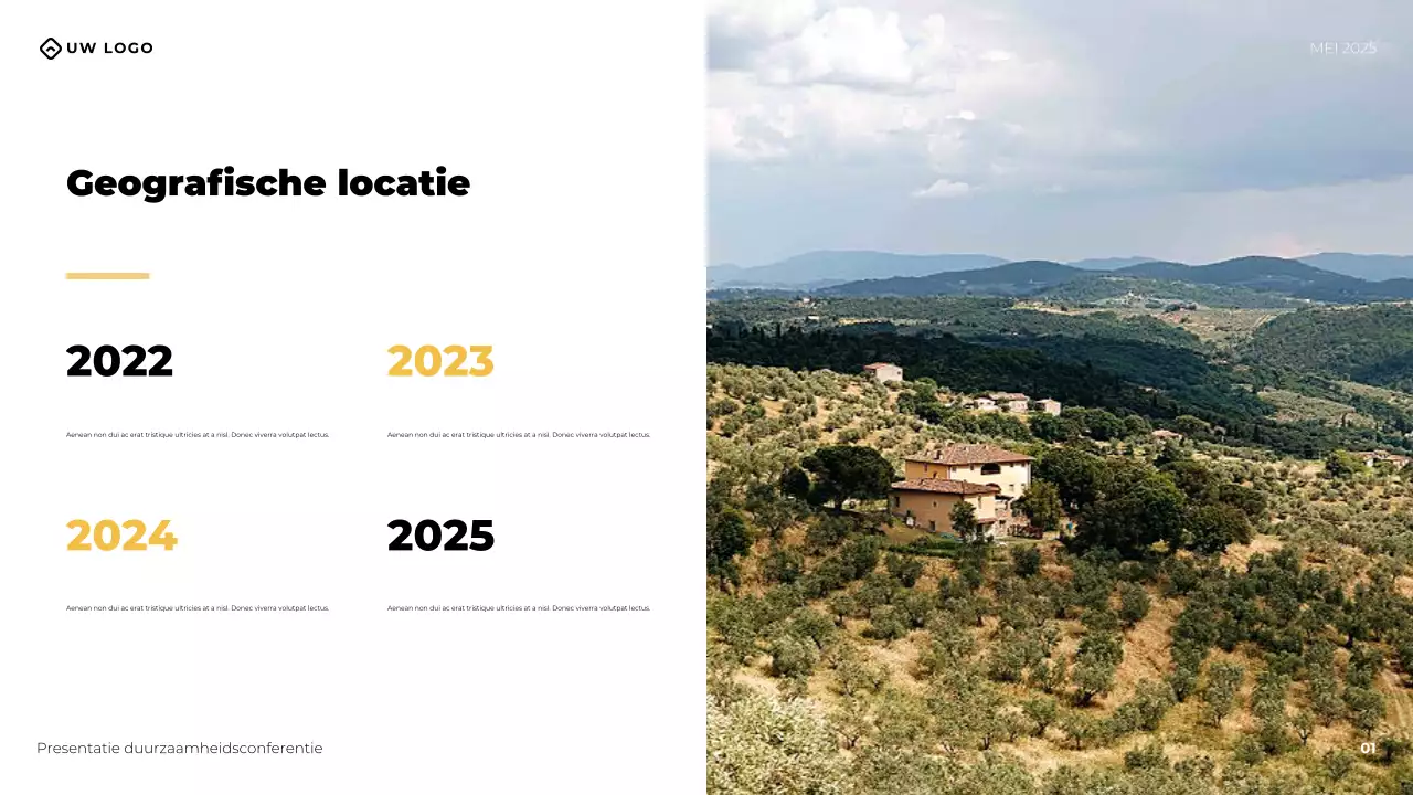 Gele moderne zakelijke conferentiepresentatie