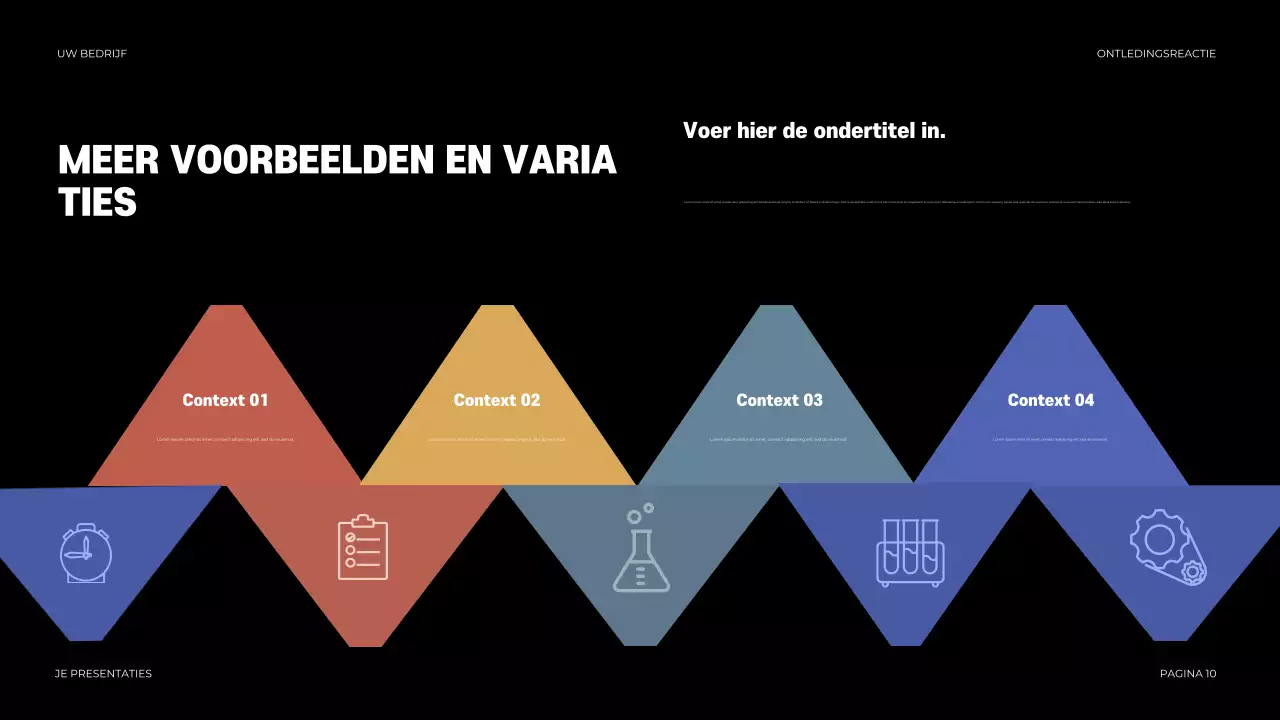 Zwarte moderne chemie presentatie