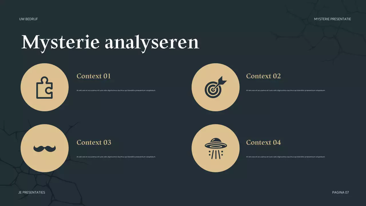 Teal Mysterieuze Presentatie