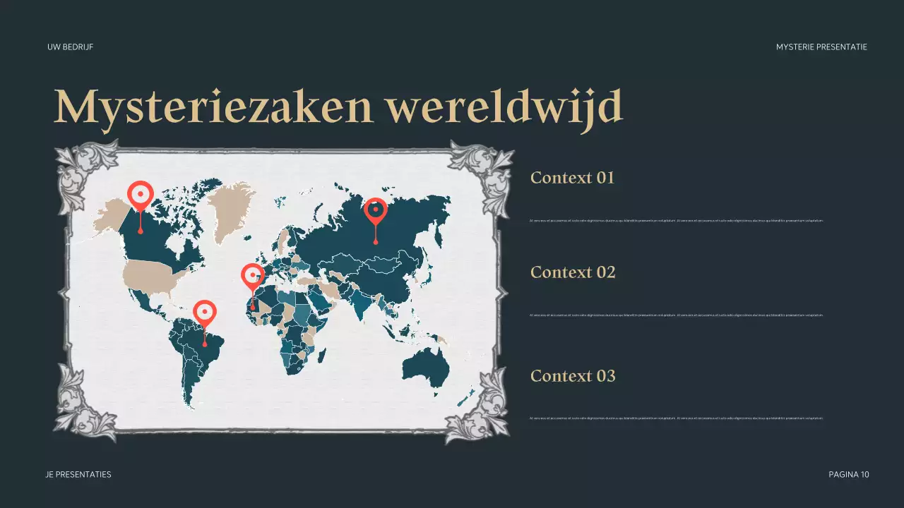 Teal Mysterieuze Presentatie