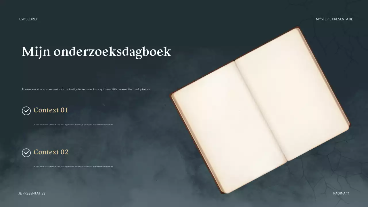 Teal Mysterieuze Presentatie