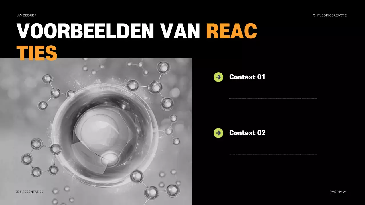 Zwarte moderne chemie presentatie