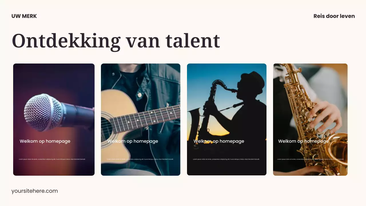 Presentatie van moderne muziek in zwart en blauw