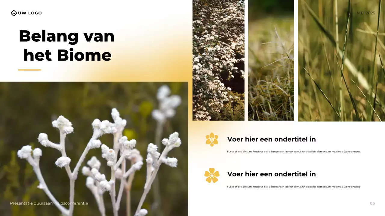 Gele moderne zakelijke conferentiepresentatie