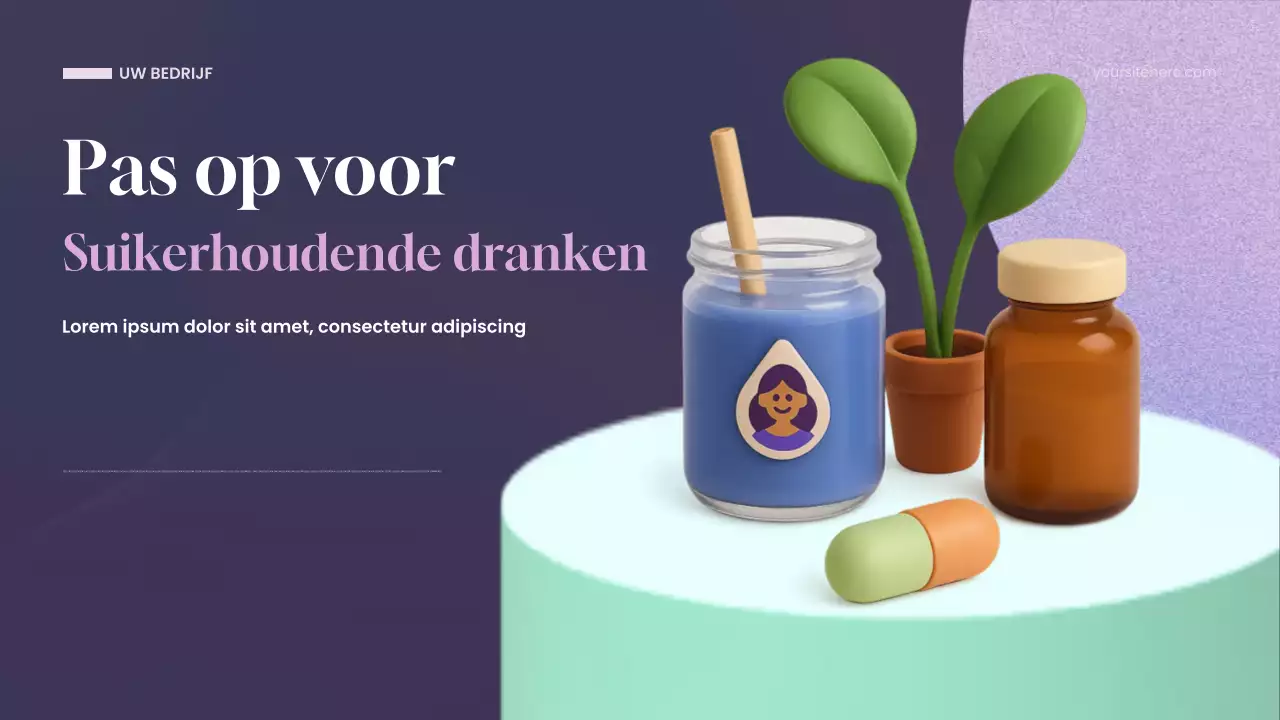 Presentatie van blauw modern water