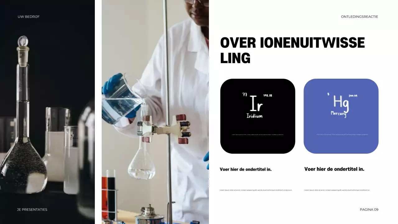 Zwarte moderne chemie presentatie