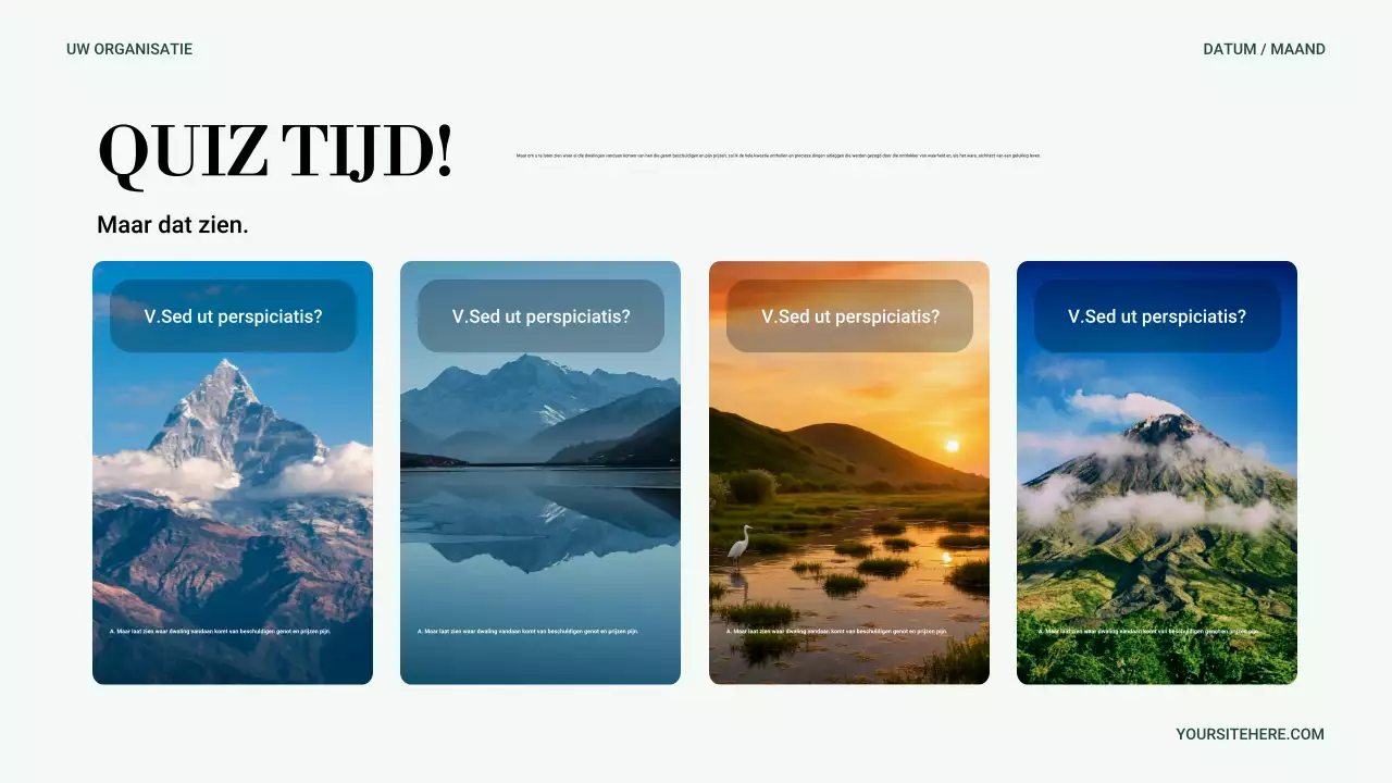 Groene Minimale Natuur Presentatie