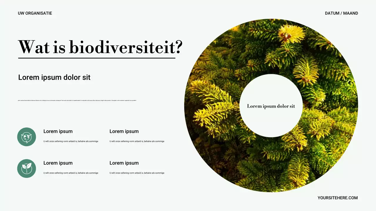 Groene Minimale Natuur Presentatie