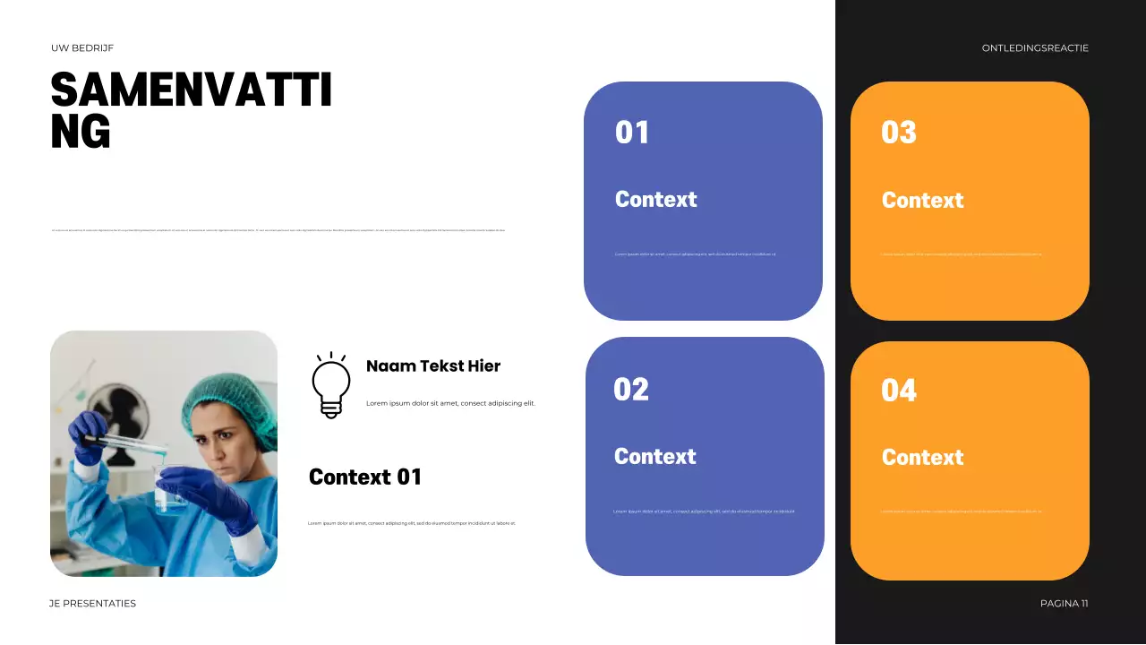 Zwarte moderne chemie presentatie