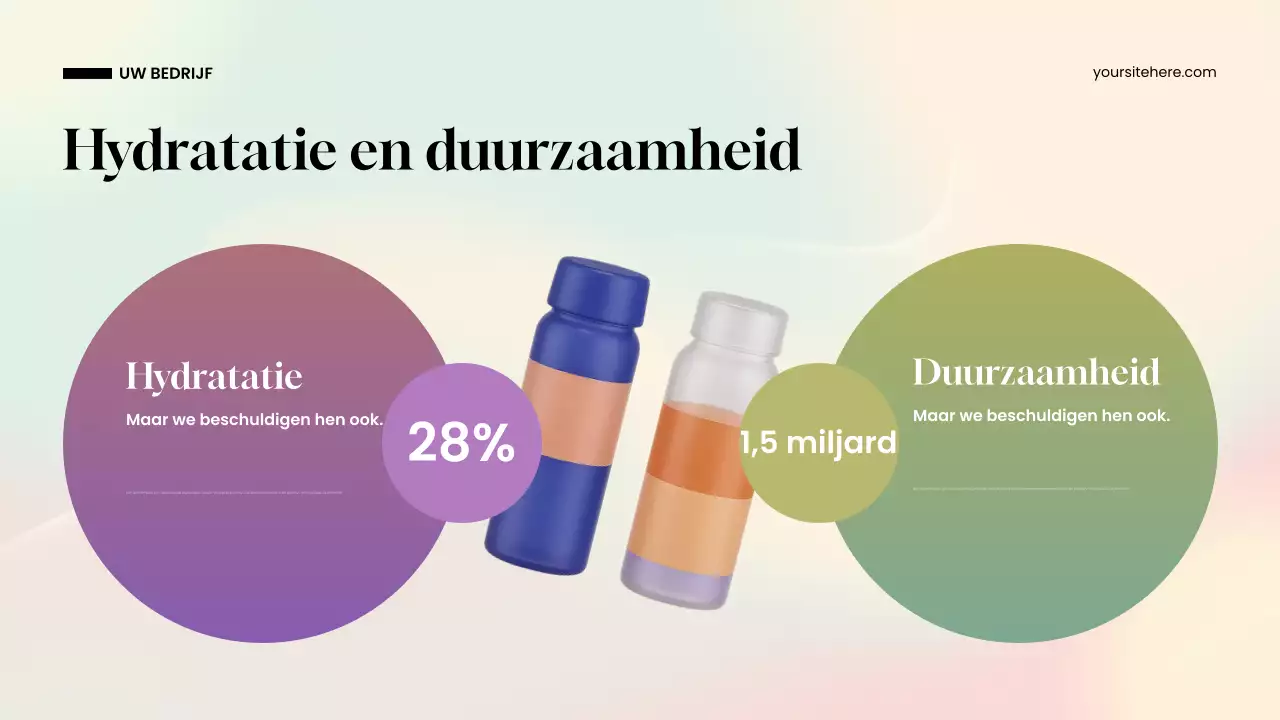 Presentatie van blauw modern water