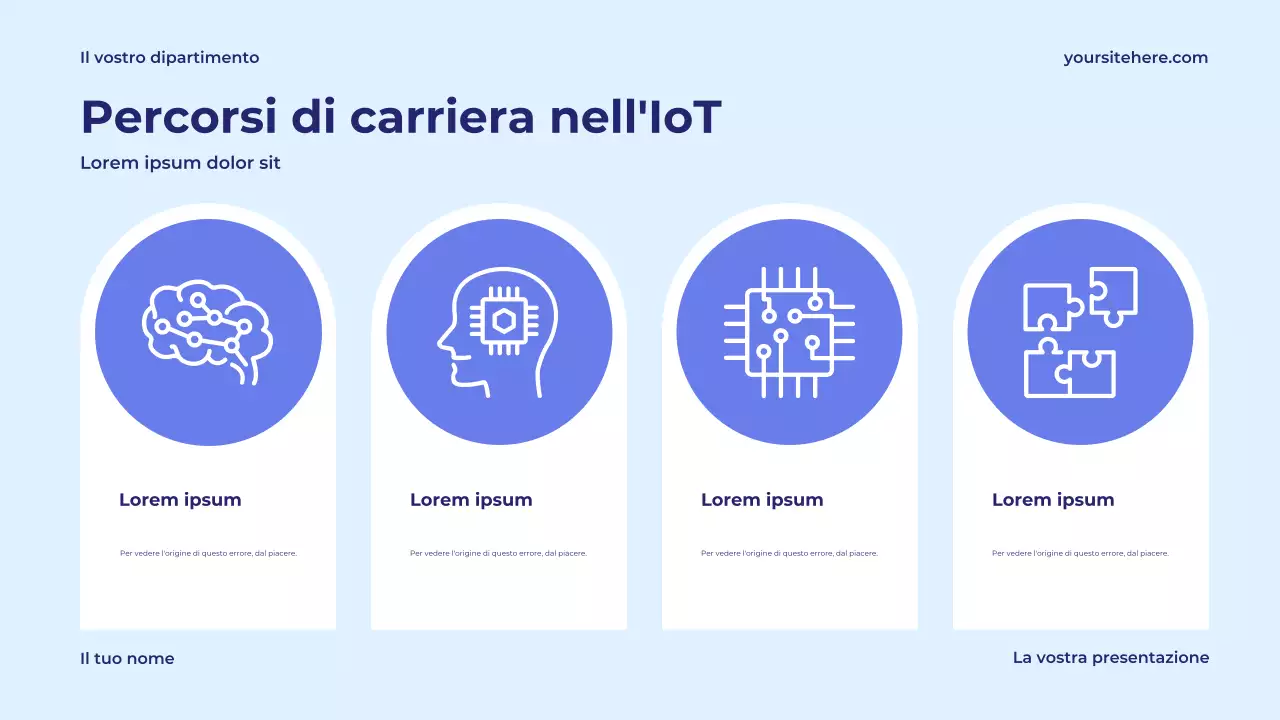 Presentazione della tecnologia moderna blu