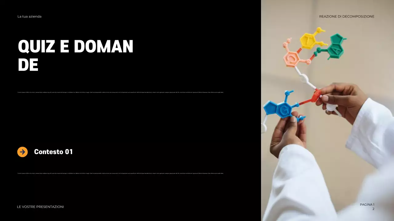 Presentazione di Chimica Moderna Nera