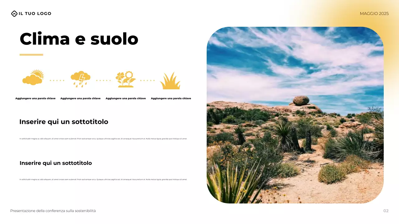 Presentazione della conferenza aziendale moderna gialla