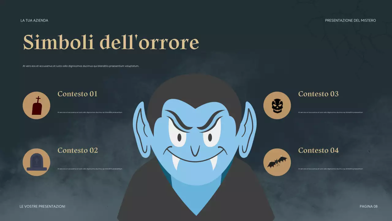 Presentazione misteriosa verde acqua