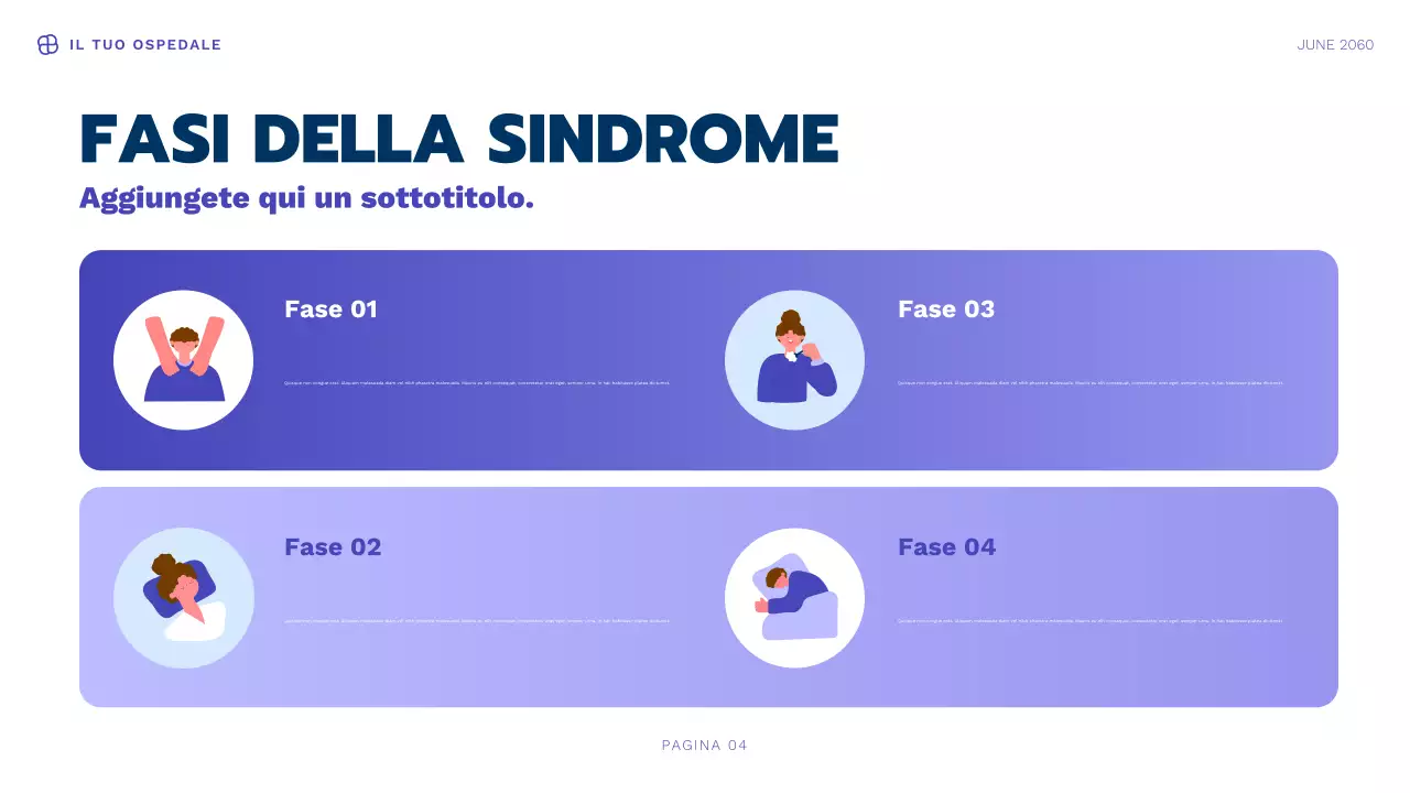 Presentazione informativa sulla salute moderna blu
