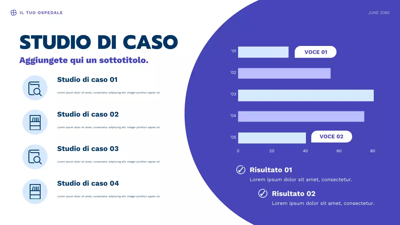 Presentazione informativa sulla salute moderna blu