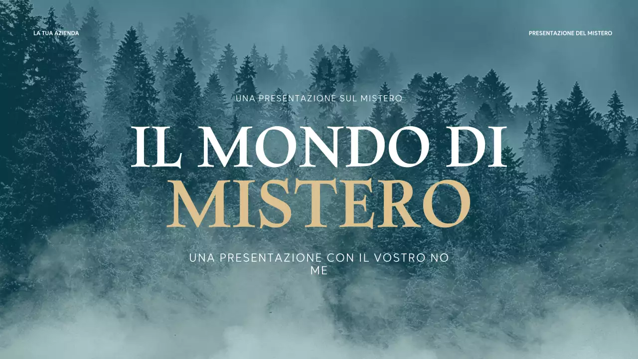 Presentazione misteriosa verde acqua
