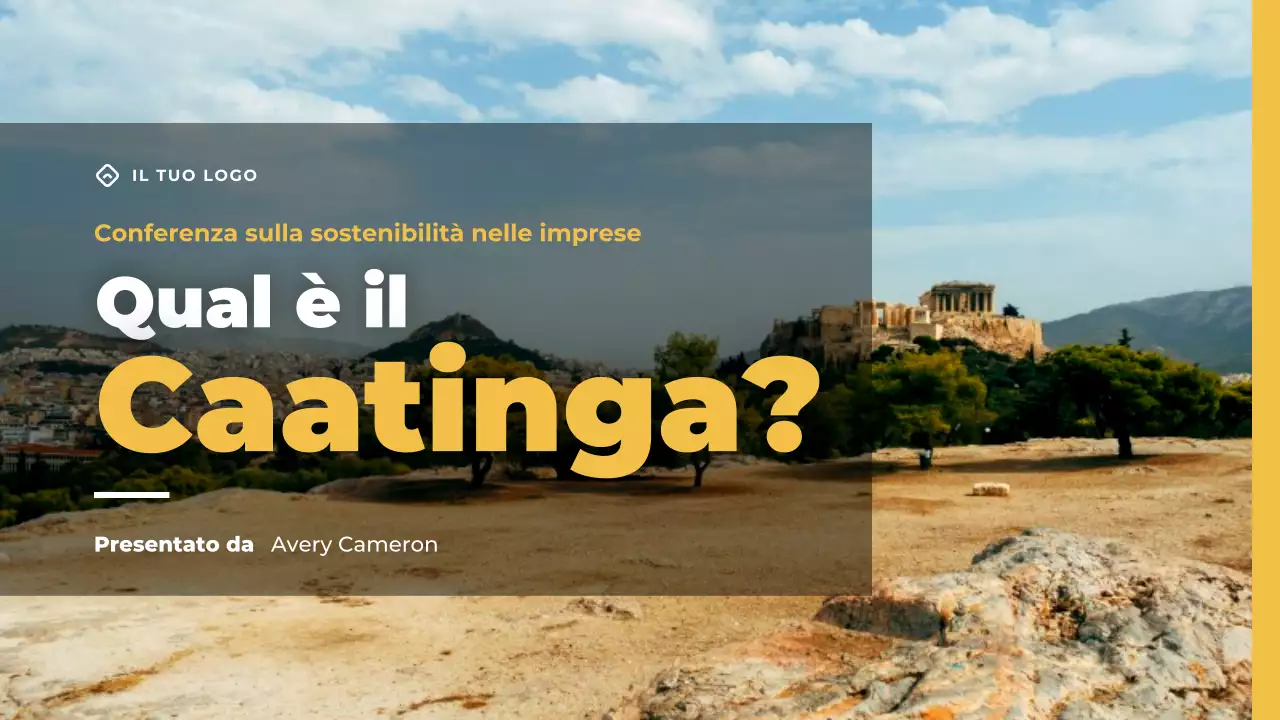 Presentazione della conferenza aziendale moderna gialla