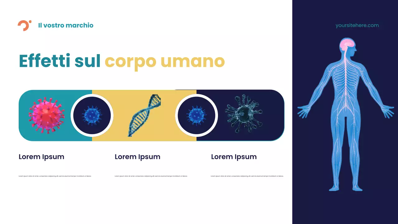 Presentazione della malattia astratta blu