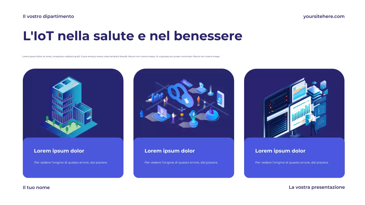 Presentazione della tecnologia moderna blu