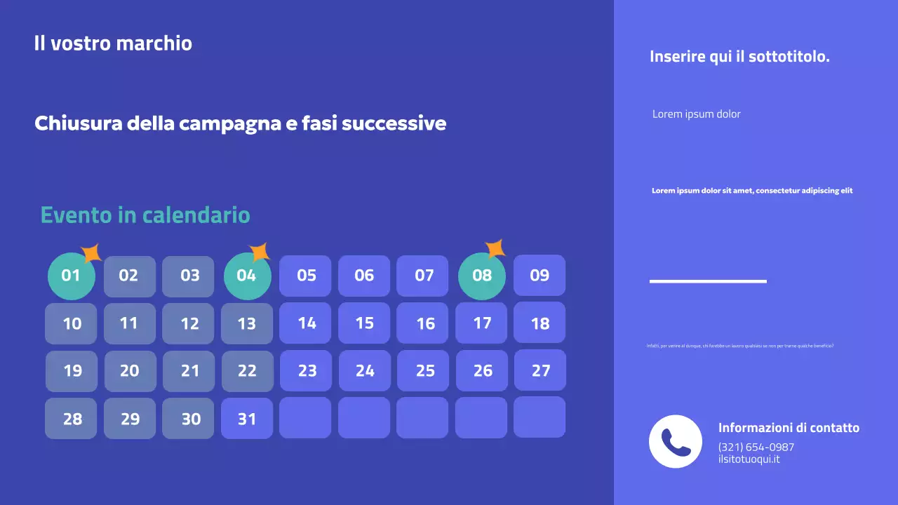 Presentazione della campagna Blue Modern