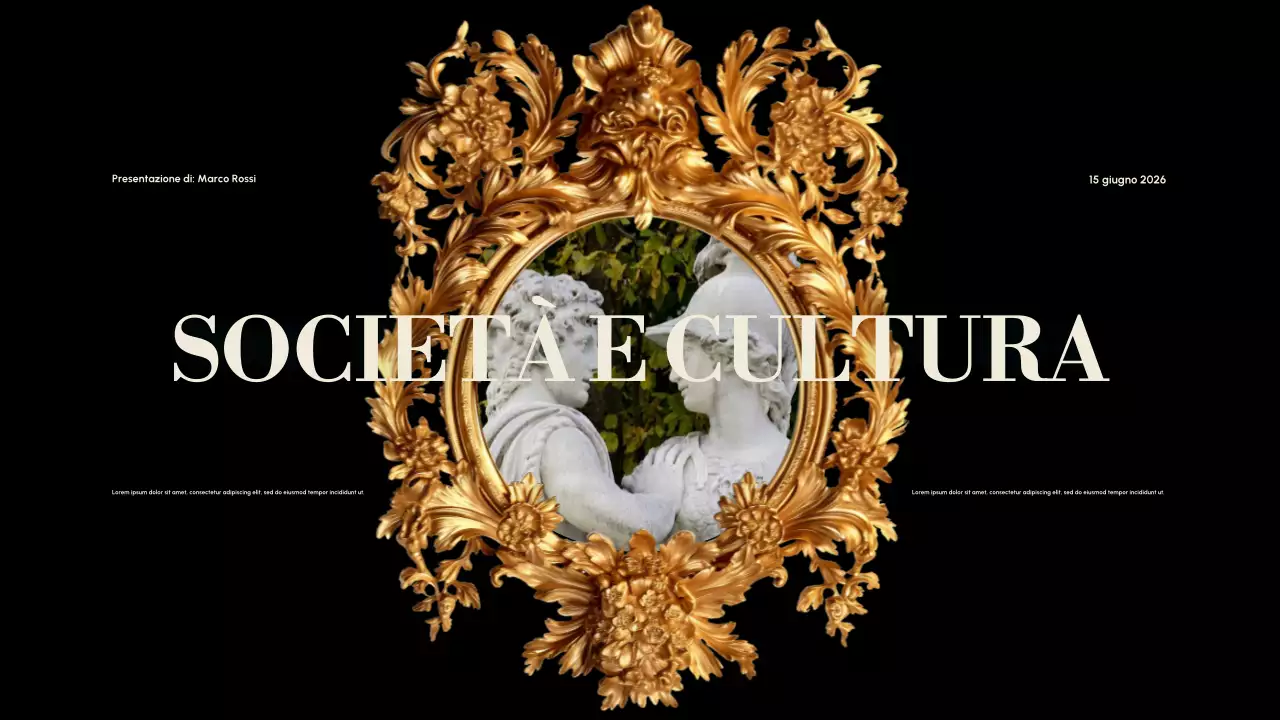 Presentazione elegante della cultura Gold