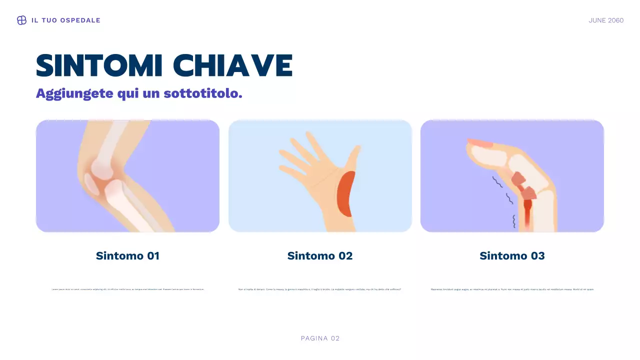 Presentazione informativa sulla salute moderna blu