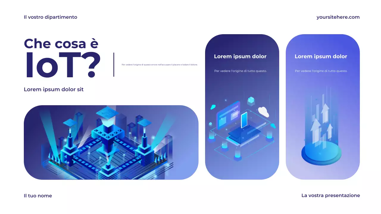 Presentazione della tecnologia moderna blu