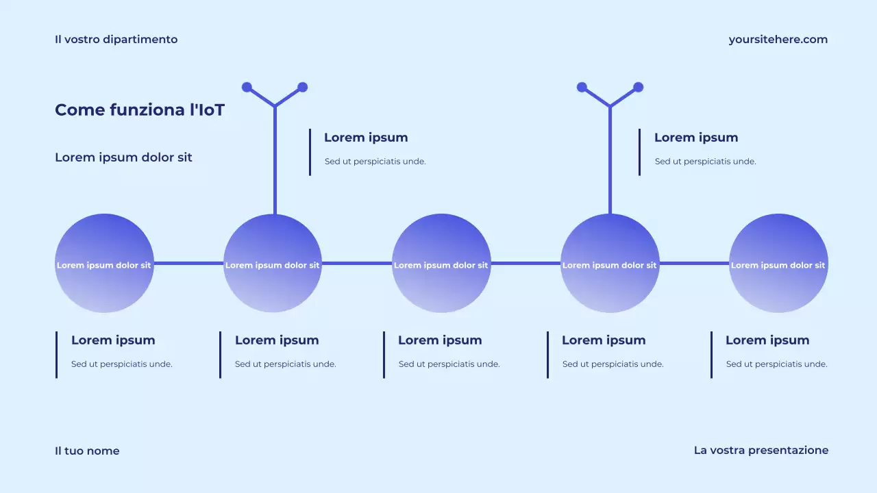 Presentazione della tecnologia moderna blu